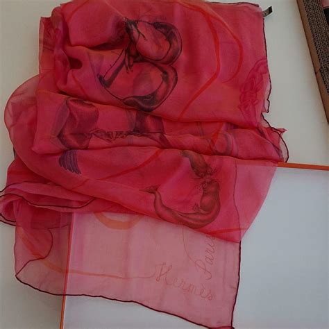 Hermès Faune Lettrée Mousseline Silk Scarf 